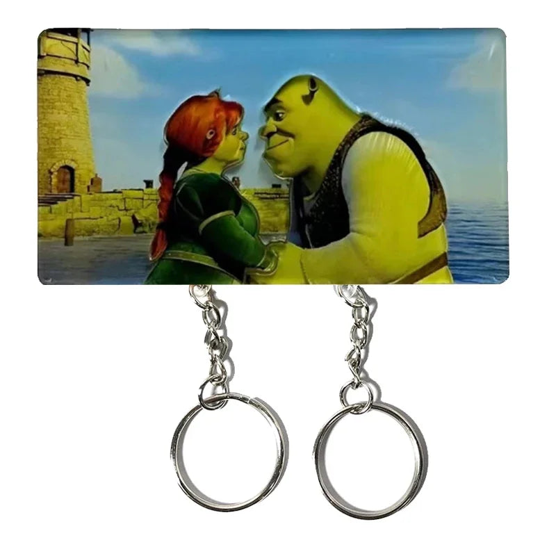 New Couple Keychain Hanger Wall Key Holder Home Decor Cartoon Kawaii Key Pendant Backpack Key Ring Storage Rack for Lover Gifts